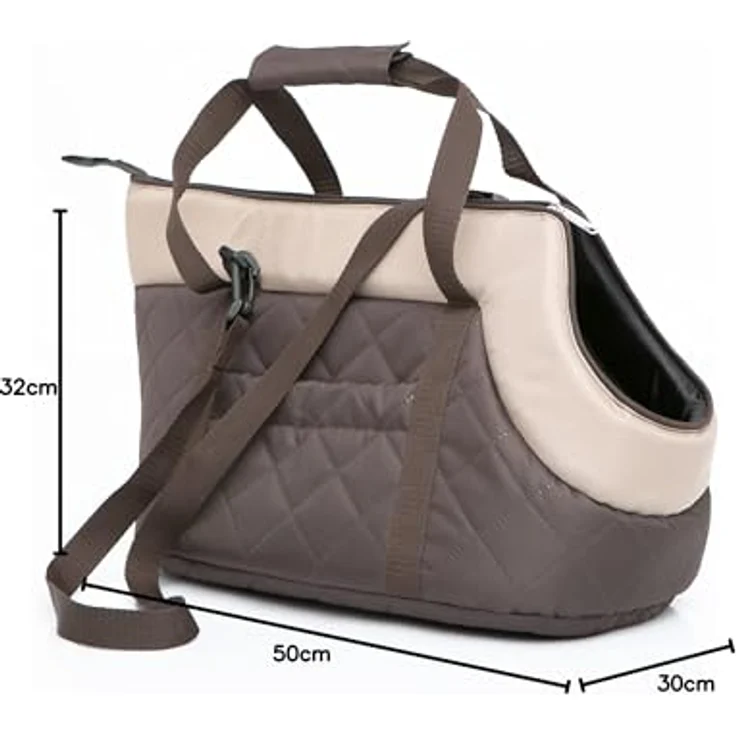Hobbydog R3TORBBS14 Dog Cat Bag Brown/Beige – Bild 5