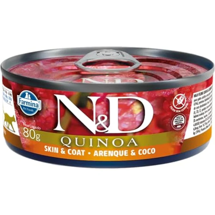 Farmina N&D Quinoa Pastete Katzenfutter, Nassfutter mit Hering und Kokosnuss, 80 g, ohne Mais, reich an Vitaminen und Antioxidantien – Bild 1