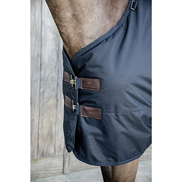 Kentucky Horsewear Turnout Rug All Weather Classic, atmungsaktive und wasserdichte Pferdedecke mit 50g Füllung, Größe: 125, Farbe: Navy – Bild 3