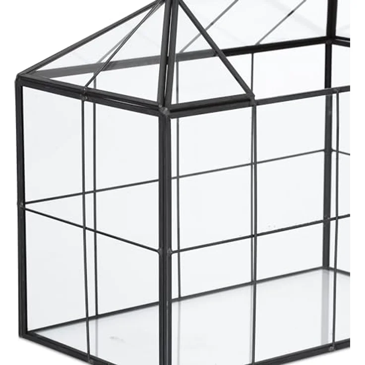 Relaxdays Modernes Pflanzenterrarium Glas, Deko-Hausform für Sukkulenten und Moos, 20 x 24,5 x 13,5 cm – Bild 6