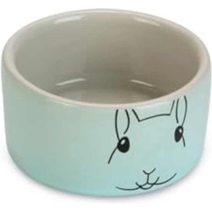 Beeztees Napf Hamsternapf Gorky Nager Keramik grau/mint Durchm. 7,5 x 4 cm, Trendiger Futternapf für Hamster, Spülmaschinen geeignet - Preisvergleich – Bild 2