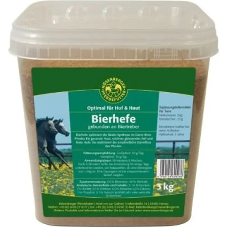 Nösenberger Bierhefe BT, 3 kg für gesunde Haut, glänzendes Fell und feste Hufe, zur Stabilisierung der Darmflora