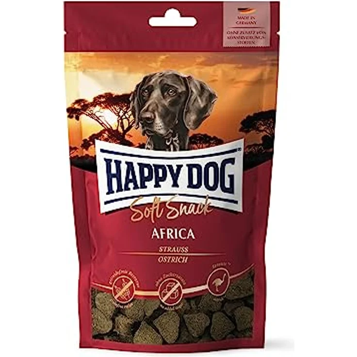 Happy Dog Kombi-Paket: Soft Snack India & Africa, weizenfrei, 6 x 100 g, herzförmig, ohne Zucker und Konservierungsstoffe, hergestellt in Deutschland – Bild 1