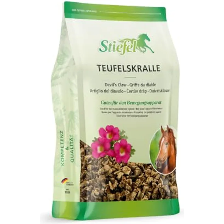 Stiefel Teufelskralle für Pferde, 100% natürliche geschnittene Teufelskralle, unterstützt Gelenk-, Sehnen- und Knorpelgesundheit, 1kg