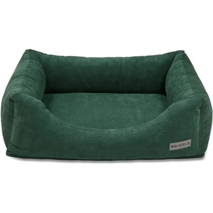 Wolters Tierbett Classic Hundelounge dunkelgrün, Hundebett mit hohen Seitenrändern und weichen Bezügen – Bild 2