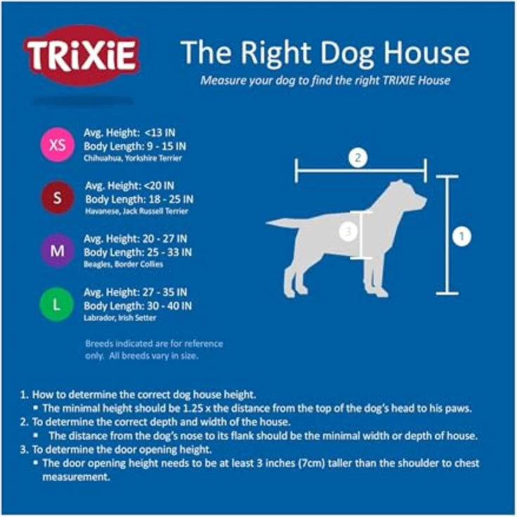 Trixie natura Hundehütte Cottage mit Satteldach natur S-M: 71 × 77 × 76 cm – Bild 3