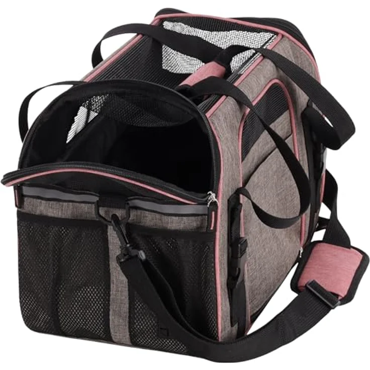 Flamingo Xandor Tiertransporttasche für Hunde, taupe Farbe, strapazierfähig und komfortabel – Bild 3