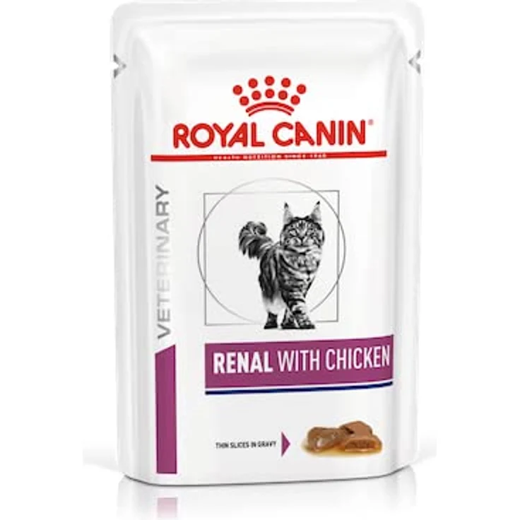 Royal Canin Veterinary RENAL, Katzenfutter zur Unterstützung der Nierenfunktion, 12x85g Huhn – Bild 4