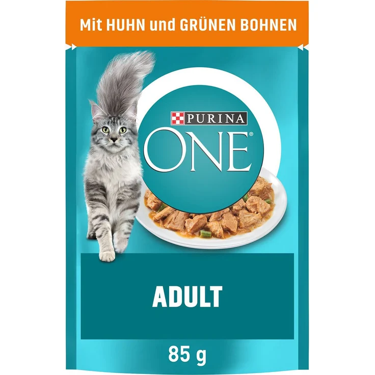 PURINA ONE Adult in Sauce Huhn, Nassfutter für ausgewachsene Katzen ab 1 Jahr, 26x85g
