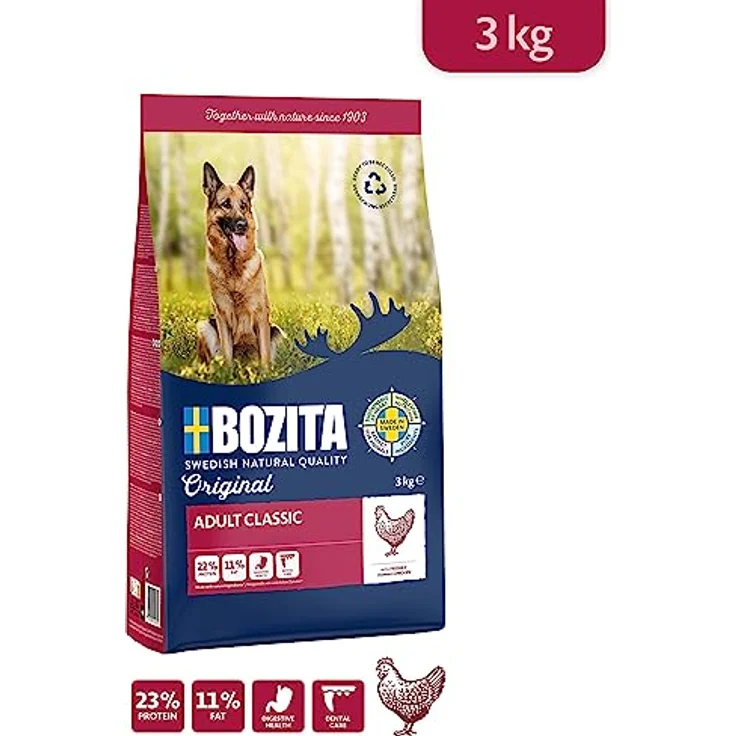 Bozita Original Adult Classic, Hunde-Trockenfutter mit Huhn, 3kg, hergestellt aus natürlichen Zutaten – Bild 2