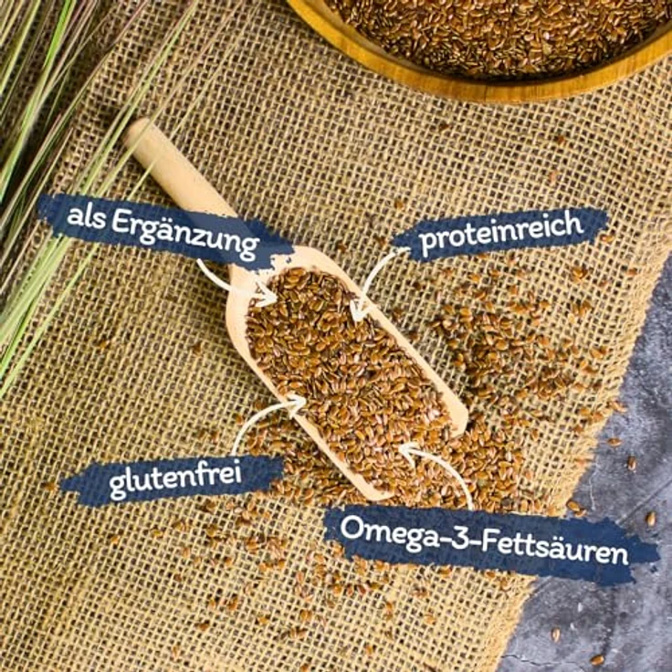 Lyra Pet® 20 kg Leinsamen, Reich an Omega-3-Fettsäuren, Ballaststoffen & Proteinen, Ergänzungsfutter für Wildvögel & Kleinnager, Nährstoffreiches, Ganzjähriges Vogelfutter – Bild 2