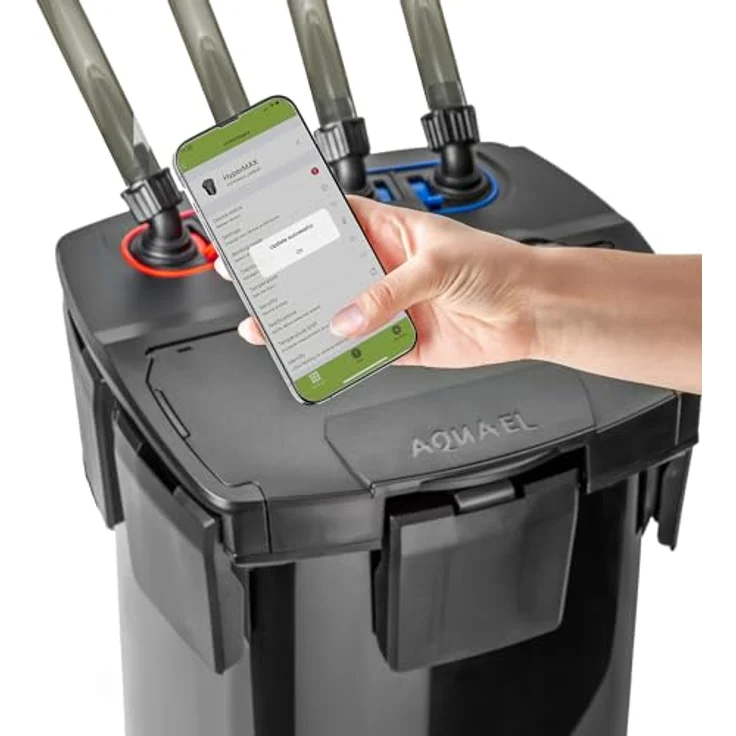 Aquael Filtro Hypermax Link, Aussenfilter für Süsswasser bis 1500 l, integriertem Heizsystem und 4500 l/h Durchflussrate, schwarz – Bild 13
