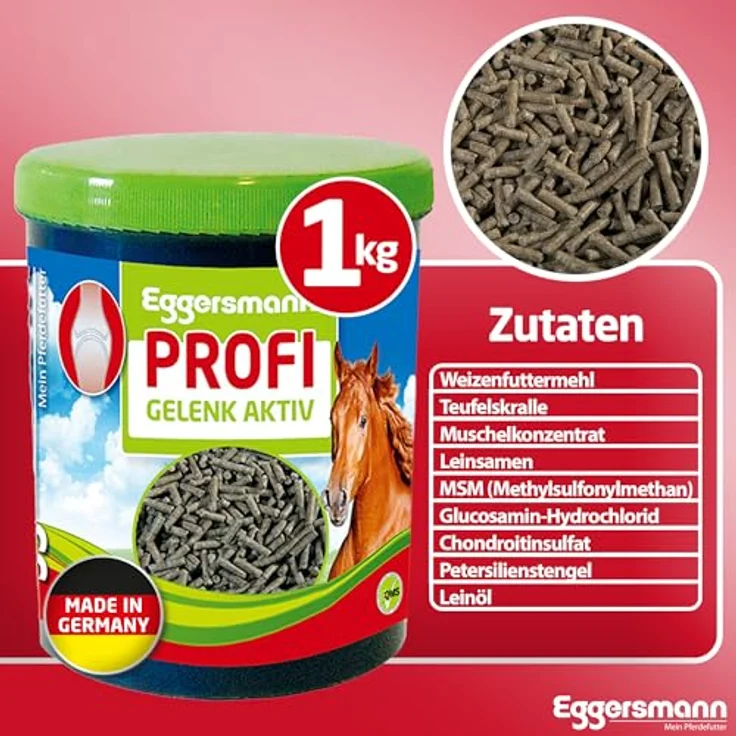 Eggersmann Mein Pferdefutter Profi Gelenk aktiv, Ergänzungsfuttermittel für Pferde & Ponys zur Unterstützung von Sehnen & Gelenken, 1 kg, hohe Qualität – Bild 5