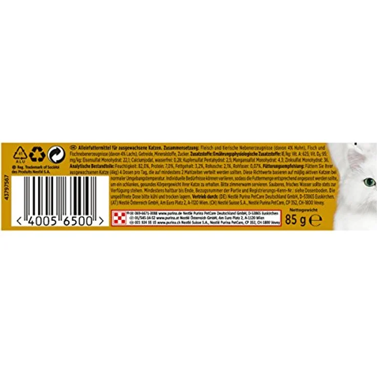 GOURMET Gold Zarte Häppchen in Sauce mit Lachs und Huhn, Katzen-Nassfutter, 12x85g – Bild 6