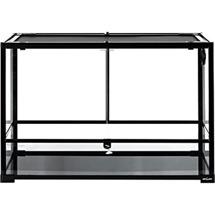 REPTI Zoo Terrarium 90 x 45 x 60 cm, Glas-Terrarium mit Schwenktüre und einzigartiger Frontventilation – Bild 2
