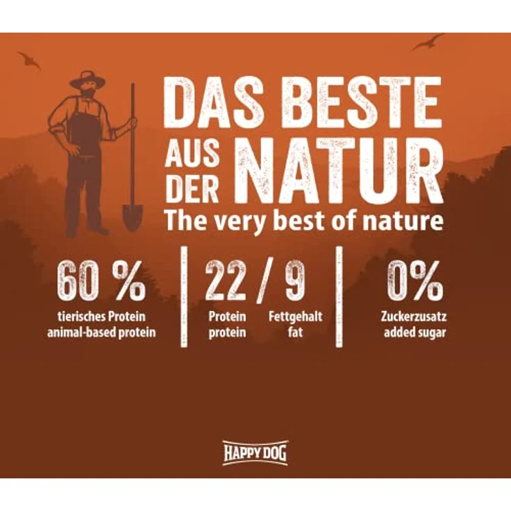 Happy Dog NaturCroq Rind & Reis, Trockenfutter mit heimischen Kräutern für ausgewachsene Hunde, 15 kg – Bild 3