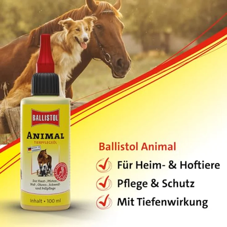 Kerbl Pfotenpflege BALLISTOL Tierpflegeöl Animal, 100 ml für empfindliche Haut und Pfotenpflege, hohe Verträglichkeit – Bild 4