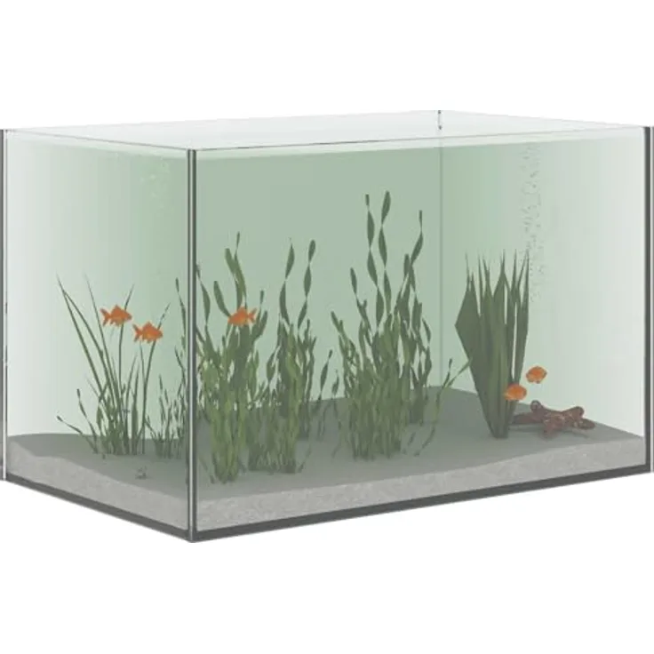 vidaXL Aquarium mit Speicher, Transparent 40 x 25 x 25 cm, modernes Glasdesign für Zuhause oder Büro, pflegeleicht und robust