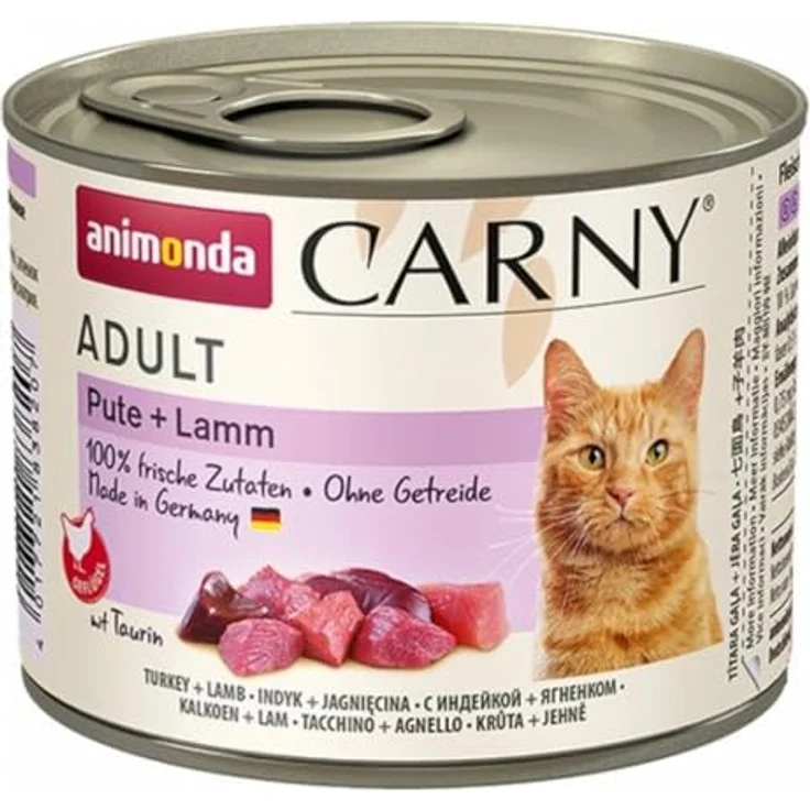 animonda Carny Adult Pute + Lamm, Katzen-Nassfutter, 6x200g, ausgewogene Ernährung für Katzen von 1-6 Jahren – Bild 2