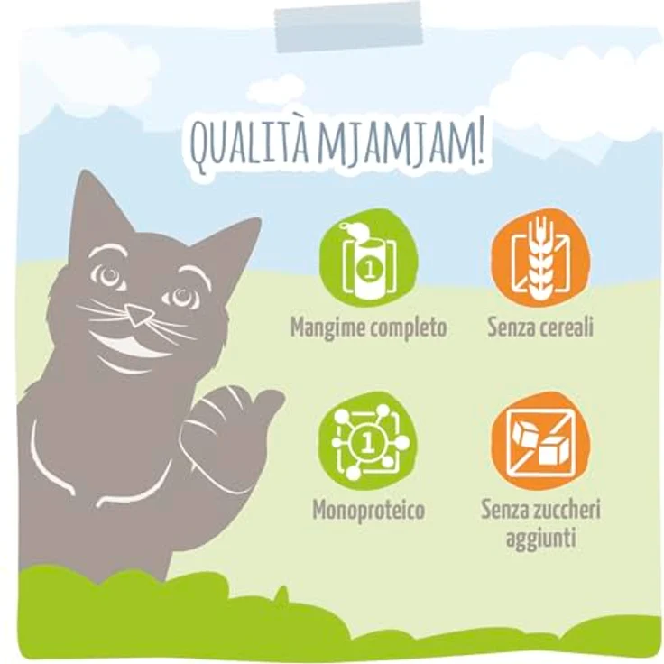 MjAMjAM Premium Nassfutter für Katzen - Quetschie - getreidefreies Huhn mit gedämpftem Kürbis, 300g, extra hoher Fleischanteil – Bild 4