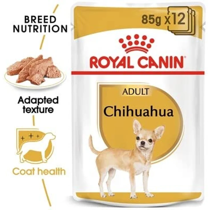 Royal Canin Chihuahua Adult, Nassfutter für ausgewachsene Chihuahuas, 12 x 85 g, unterstützt Stuhlqualität und Zahngesundheit, hohe Akzeptanz – Bild 2