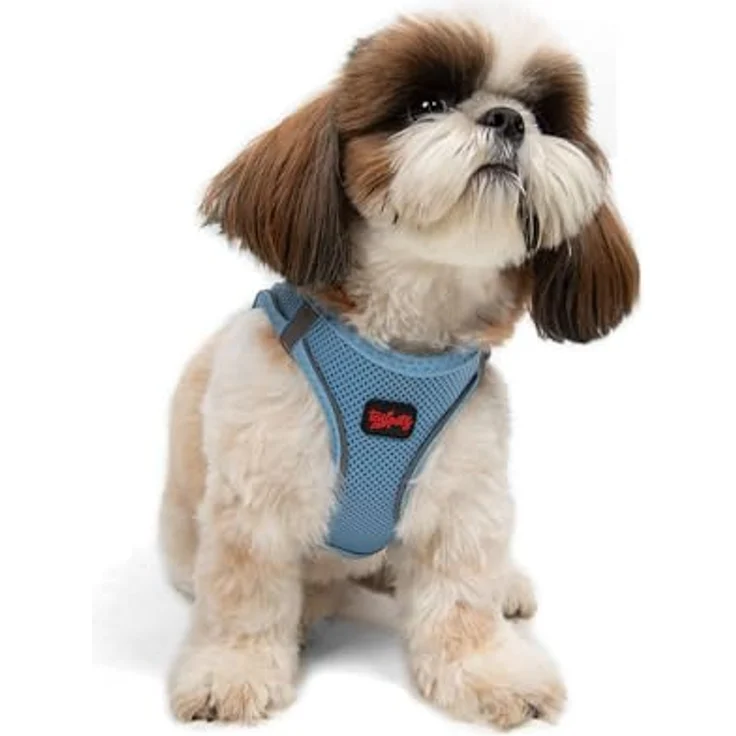 Tailpetz Air-Mesh Brustgeschirr für kleine und mittelgroße Katzen und Hunde – Weich, Atmungsaktiv, Strapazierfähig, Blau, S (Brustumfang 48–53cm) – Bild 1