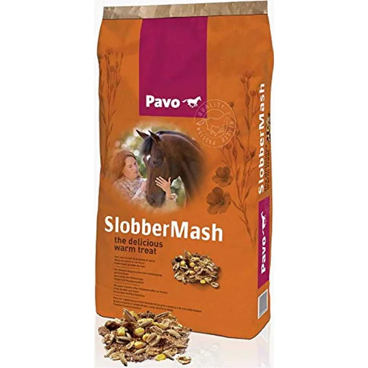Pavo Slobber Mash, vollwertiges Kraftfutter für Seniorenpferde mit Leinsamen und Vitamin C, 15kg