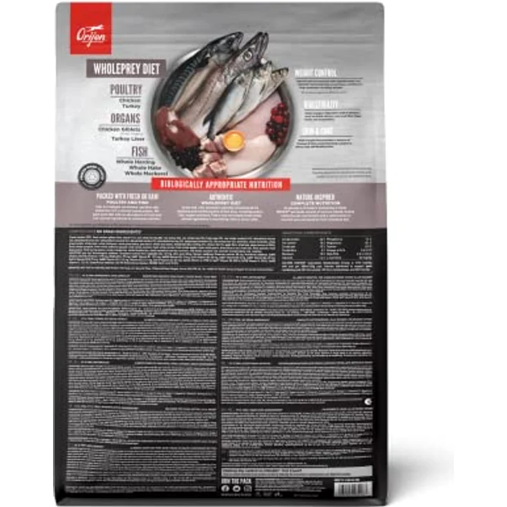 Orijen Cat Fit und Trim, Getreidefreies Katzen-Trockenfutter mit niedrigem Fett- und Kohlenhydratgehalt, 1,8 kg – Bild 3