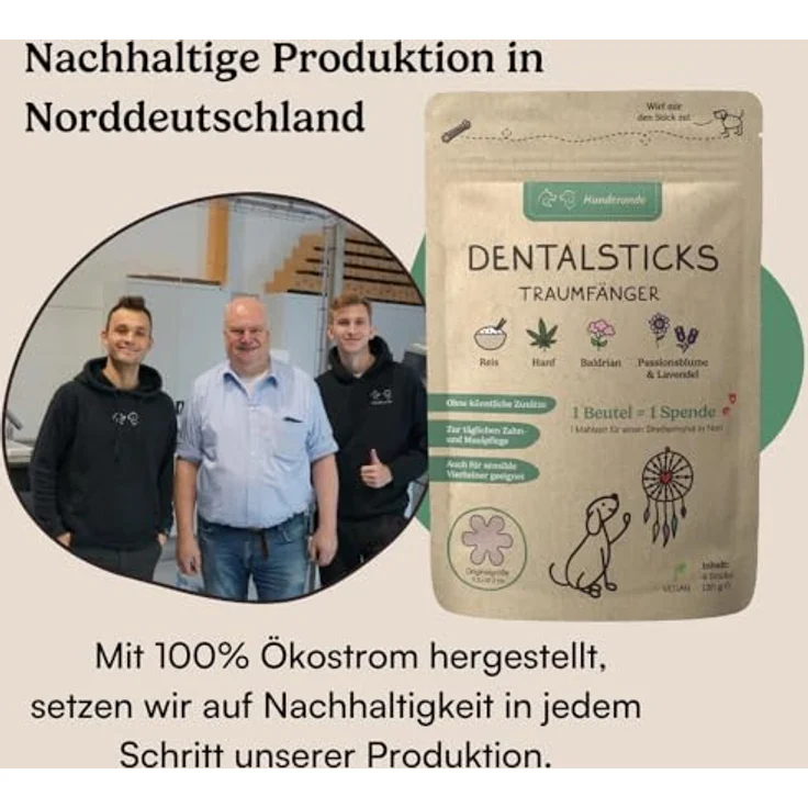 Hunderunde Dental Sticks Traumfänger, 42 STK, vegane Zahnpflege mit Baldrian, Lavendel & Passionsblume, getreidefrei und allergikerfreundlich – Bild 5