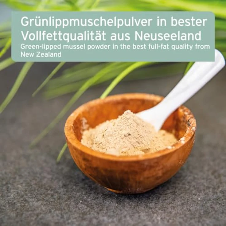 AniForte Grünlippmuschelpulver 1 kg, hochwertiges Ergänzungsfuttermittel für Hunde und Katzen zur Unterstützung der Gelenkgesundheit, getreidefrei – Bild 2