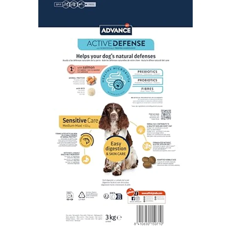 Advance Sensitive Trockenfutter Hund, 3 kg, mit hochbekömmlichen Fischproteinen und ohne Ei, Soja und Weizengluten – Bild 3
