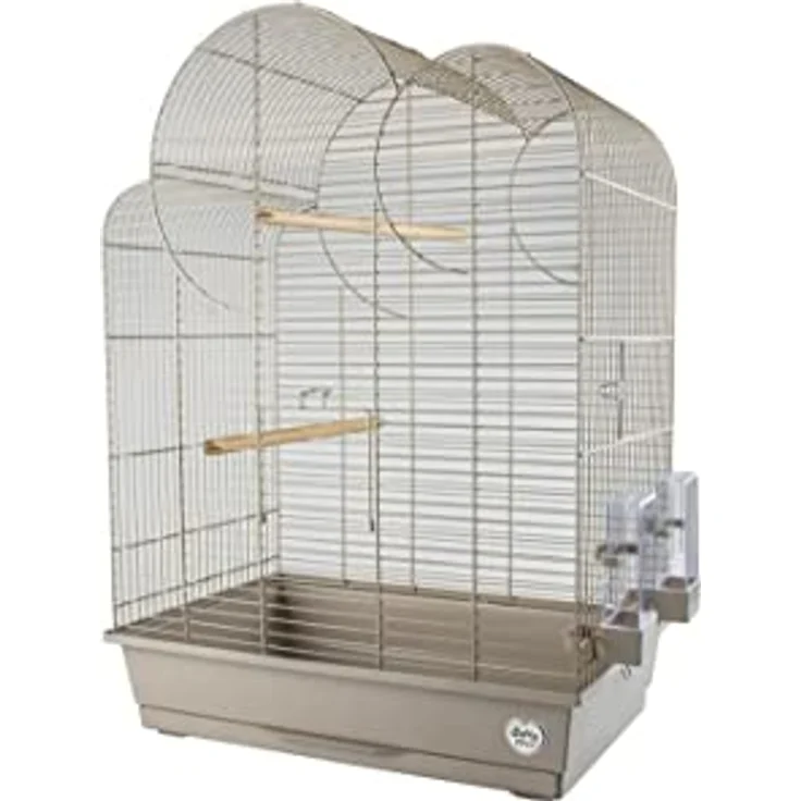 duvoplus Käfig für Vögel Mocha Eliza 54 x 34 x 75 cm, Mokka, geeignet für verschiedene Vogelarten – Bild 1