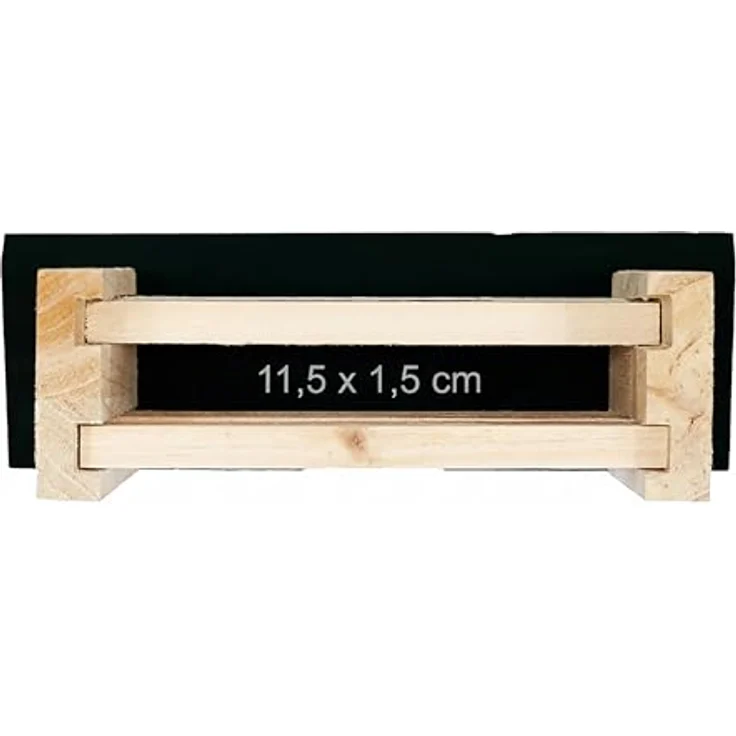 relaxdays Nistkasten Fledermauskasten 2er Set, schwarz, aus unbehandeltem Tannenholz mit Anflughilfe und rauer Oberfläche – Bild 5