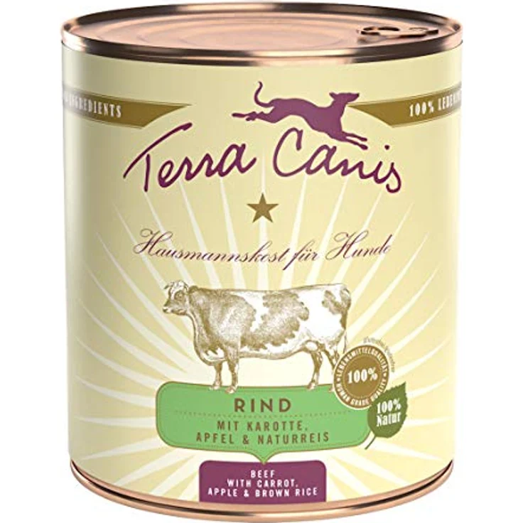 Terra Canis Sparpaket Hundefutter, Rind mit Karotten, Apfel & Naturreis, 12 x 800 g – Bild 1
