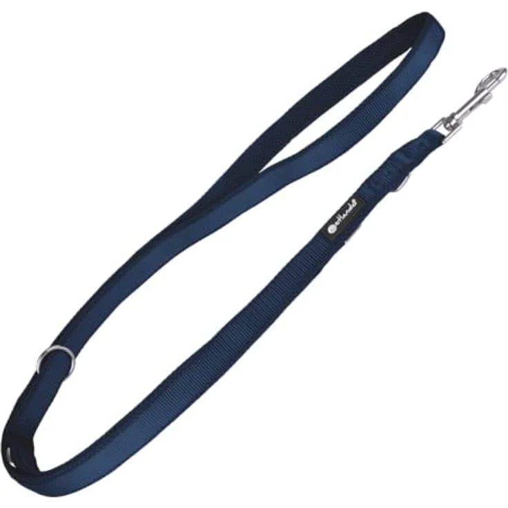 Petlando Hundeleine 2m Mesh, weich gepolstert, atmungsaktiv, leicht & robust, 3-fach verstellbar für mittelgroße Hunde, Navy 230x2,5cm – Bild 4