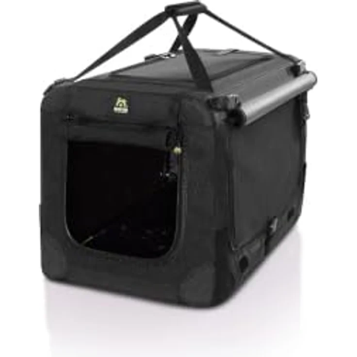 MAELSON Soft Kennel Evo, faltbare Hundebox aus 1680D Nylon mit Netzfenster, schwarz, Größe M (82x59x59) – Bild 2