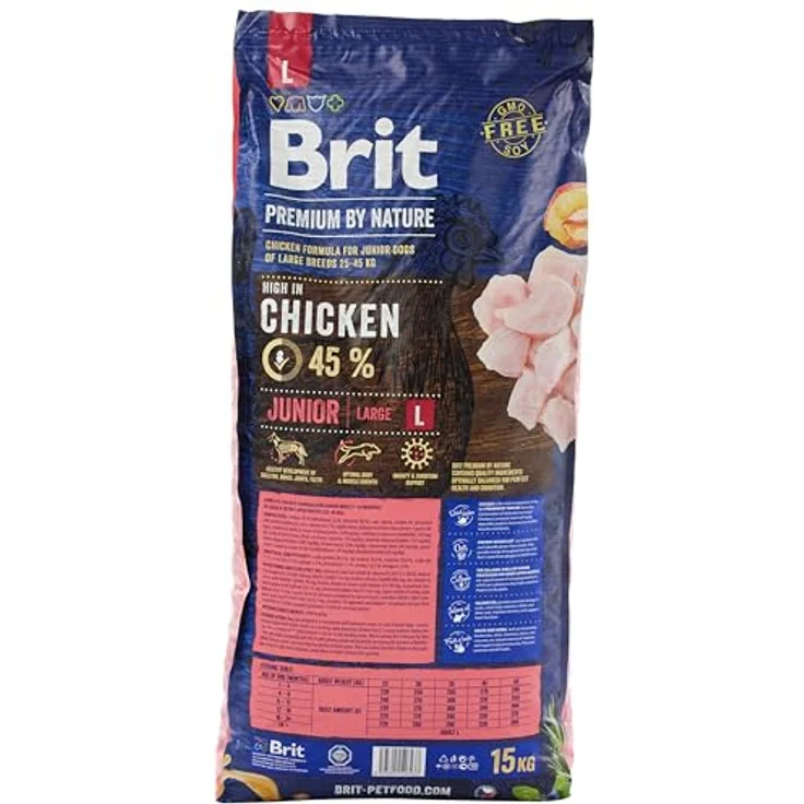 Brit Premium by Nature Junior L, Hunde-Trockenfutter mit wichtigen Inhaltsstoffen, 15kg – Bild 2