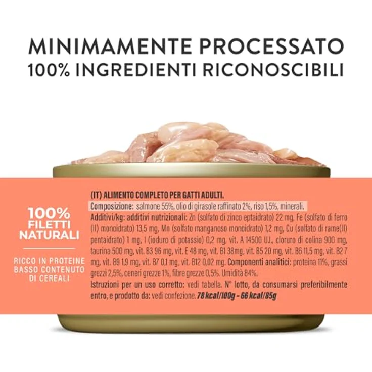 Schesir Natural Lachs, Katzen-Nassfutter in praktischer 85g Dose – Bild 5