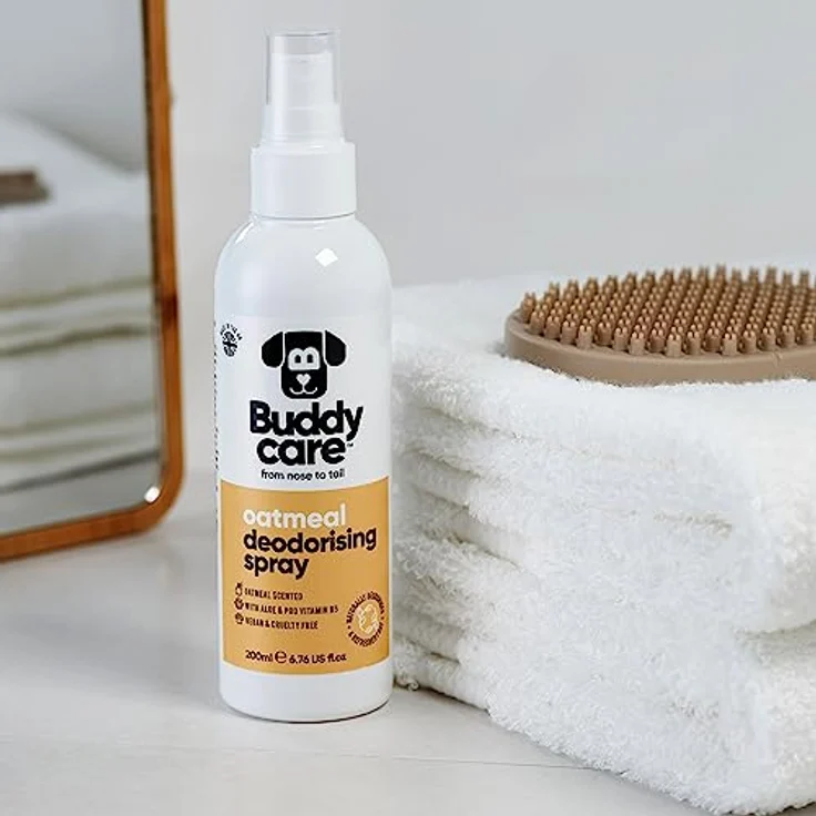 Buddycare Desodorierungsspray für Hunde, Haferflocken-Duft, mit Aloe Vera und Pro-Vitamin B5, 200 ml – Bild 5
