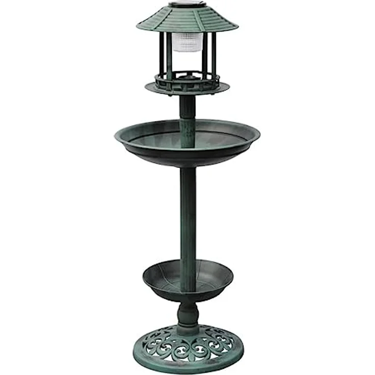 Solar Vogeltränke mit Futterhaus – Bild 2