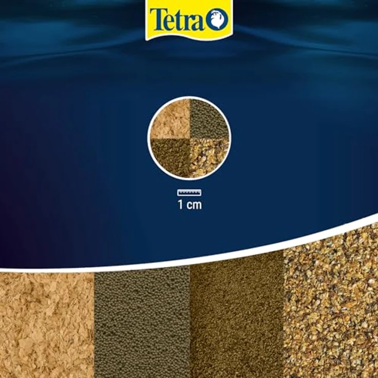 Tetra Goldfish Menu 4in1 Fischfutter-Mix, 250 ml Dose mit Crisps, Flocken, Granulat und Daphnien für Goldfische und Kaltwasserfische – Bild 3