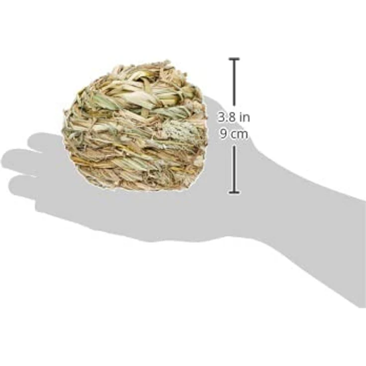 Trixie Grasball 61825 mit Glocke, 100% Naturgras, Durchmesser 10 cm – Bild 4