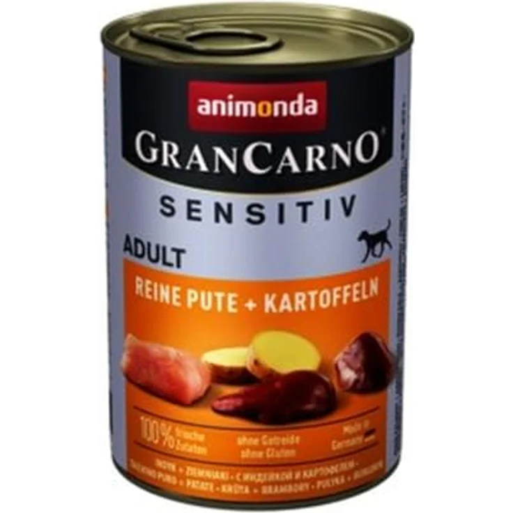 animonda GranCarno Sensitiv Pute und Kartoffel, Getreidefreies Hunde-Nassfutter mit Monoprotein, 6x400g – Bild 2