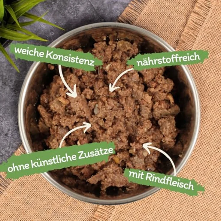 Lyra Pet Lecker.Pet® Gino's Feine Paté 22 x 150 g, Hunde Nassfutter reich an Rind, getreidefrei & glutenfrei, hochverdaulich, ohne Zuckerzusätze, reich an Proteinen & Mineralien – Bild 2