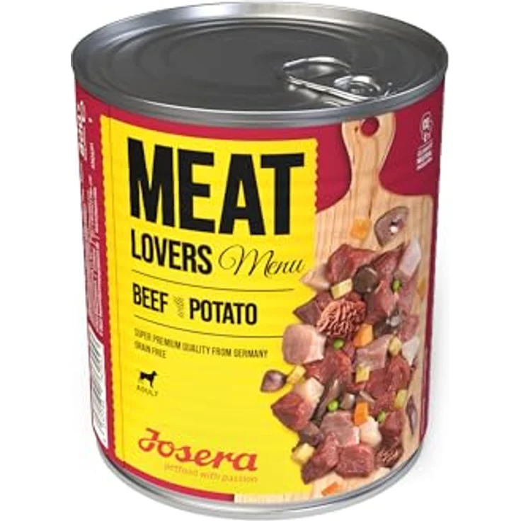 Josera Meat Lovers Menu Beef with Potato, Premium Nassfutter für Hunde, 6 x 800 g, weizenfrei, 65% Fleischanteil – Bild 2