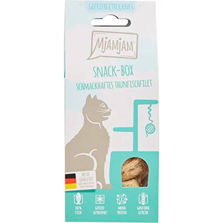 MjAMjAM Snackbox Schmackhaftes Thunfischfilet, 35 g, fettarm und proteinreich, ohne Zucker und Konservierungsstoffe – Bild 1