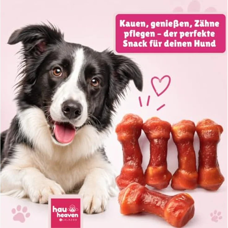 LalaZoo Dental Bone 500g, Zahnreinigende Hundeknochen mit 55% Kaustange und 35% Entenbrustfilet, Getreidefrei, Ohne Zuckerzusatz, Unterstützt Zahnpflege und Kautrieb bei Welpen und Hunden – Bild 4