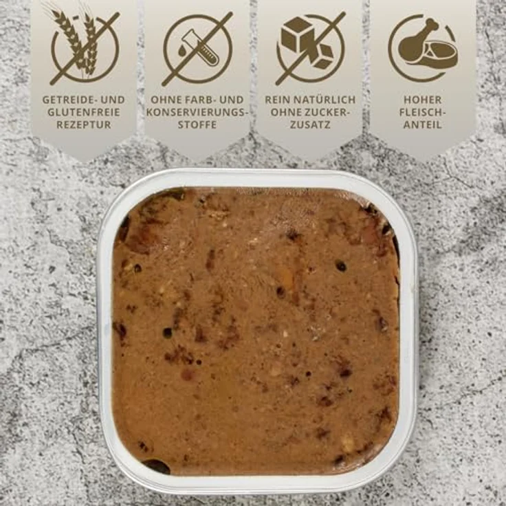 Lyra Pet Emily's Feine Paté, Katzen-Nassfutter reich an Rind, 17 x 100 g, getreide- und glutenfrei, hoch in Proteinen und Mineralien, ideal für alle Katzen und magenfreundlich – Bild 5