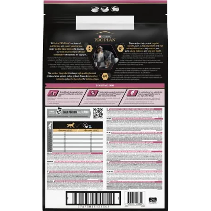 Pro Plan PRO PLAN Adult Medium Sensitive Skin, Hundefutter für ausgewachsene Hunde mit sensitiver Haut, 7 kg, weizenfrei – Bild 4