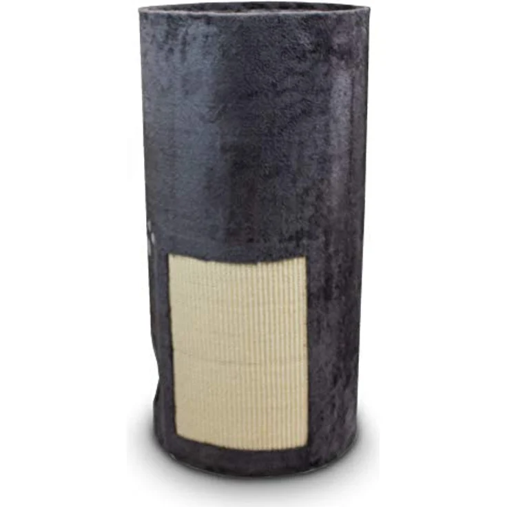 BITUXX® Kratztonne Katzentonne mit Plüsch und Sisal, 78cm, grau, Rückzugsort und Spielspaß für Katzen – Bild 2